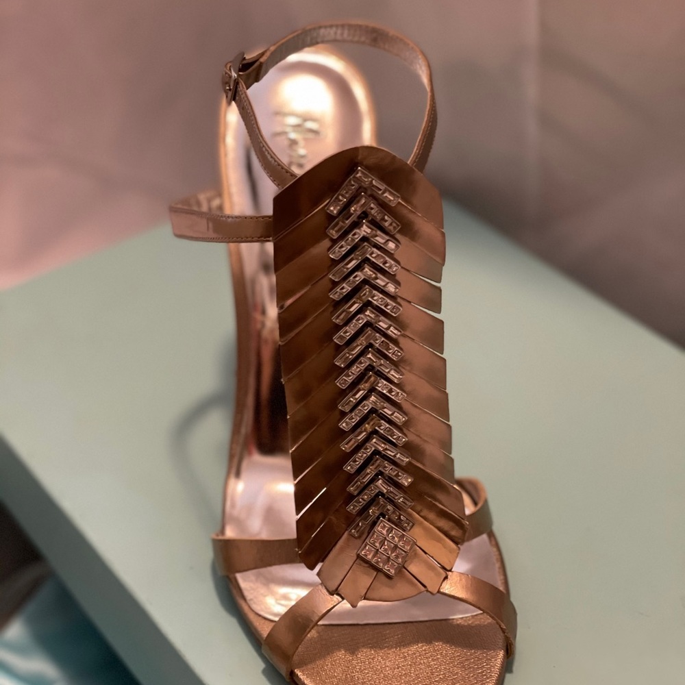 Gold and Silver Marciano Stilettos